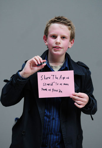 10:10 launch pledges: Adam Rogerson holds his 10:10 pledge