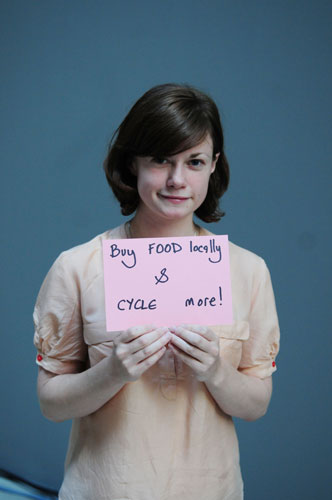 10:10 launch pledges: Alexa Mottram holds her 10:10 pledge