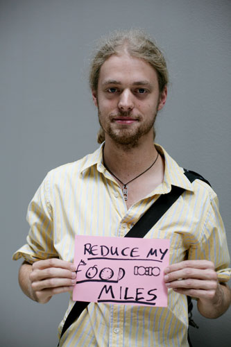 10:10 launch pledges: Simon Brakenborough holds his 10:10 pledge