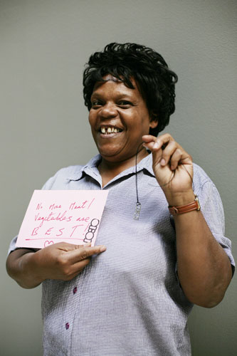 10:10 launch pledges: Angela Williams holds her 10:10 pledge