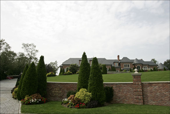 Alpine New Jersey: One of the many mansions in Alpine where homes vary from large to enormous