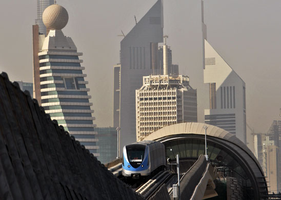 Dubai Metro: A train is tested during a trial session ahead of the opening ceremony