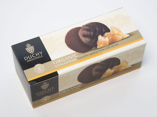 Duchy vs Morrisons: Dutchy's Originals Organic Dark Choc Stem Ginger Biscuits