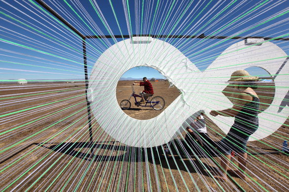 24 hours in pictures: Tankwa Karoo, South Africa: An art installation at the Afrika Burn event