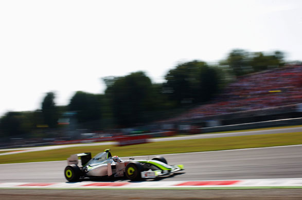 Italian Grand Prix 2009: Rubens Barrichello of Brazil and Brawn GP drives on his way to win