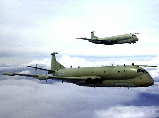 War Planes: Nimrod MR2s in echalon port formation