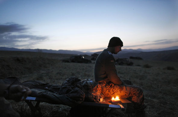 24 hours in pictures: german soldier celebrates his birthday in afghanistan 