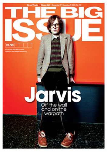The Big Issue: Front cover of The Big Issue - Jarvis Cocker