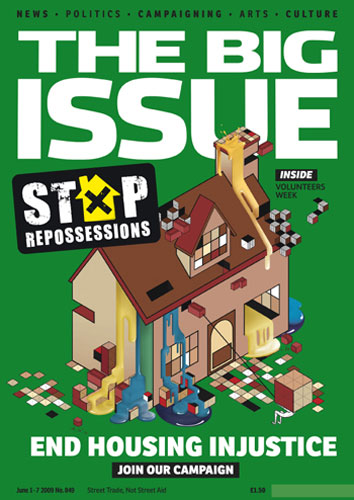 The Big Issue: Front cover of The Big Issue -  Stop Repossessions. June 2000