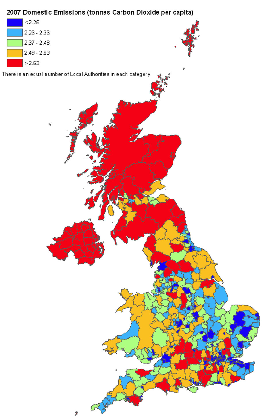 UK carbon emissions data by local authority Environment