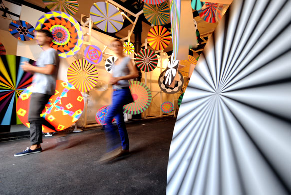 24 hours in pictures: Installation at the opening the exhibition 