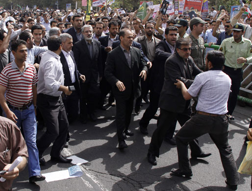 iran protests : Mir Hossein Mousavi attends Quds Day rally