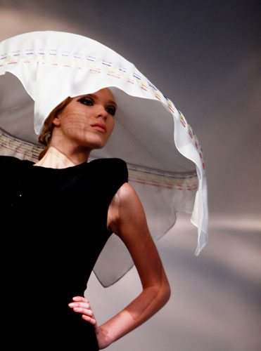 Headonist Milliners: The catwalk show for Headonism, Emerging London Milliners at Somerset House