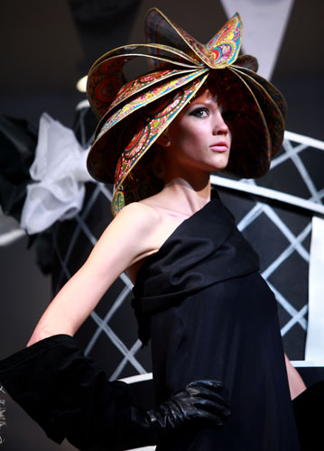 Headonist Milliners: The catwalk show for Headonism, Emerging London Milliners at Somerset House
