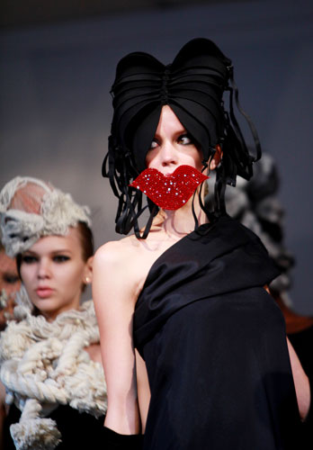 Headonist Milliners: The catwalk show for Headonism, Emerging London Milliners at Somerset House