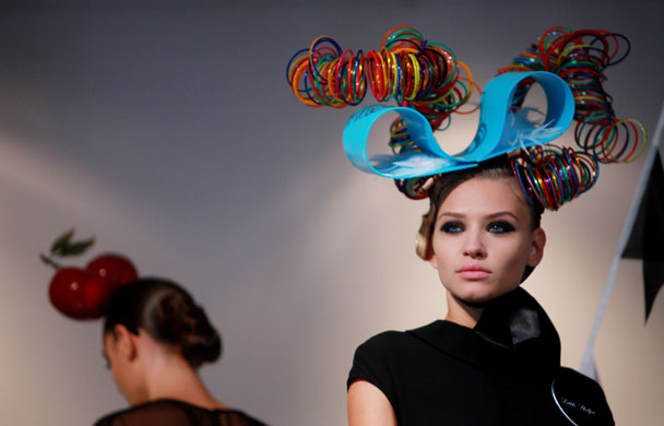 Headonist Milliners: The catwalk show for Headonism, Emerging London Milliners at Somerset House