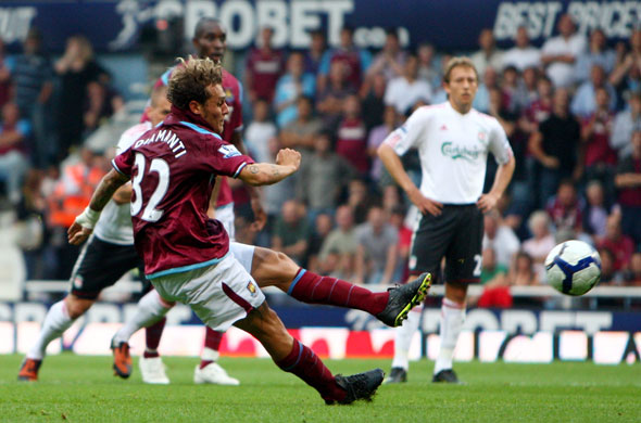 Saturday Premiership : Alessandro Diamanti scores from the penalty spot