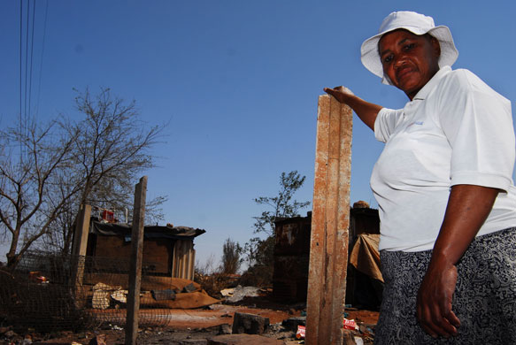 Chiawelo in Soweto: Matilde Isaacs in Chiawelo where her shack still stands
