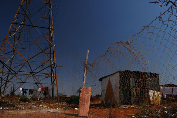 Chiawelo in Soweto: Real shacks and power lines were featured in the film District 9