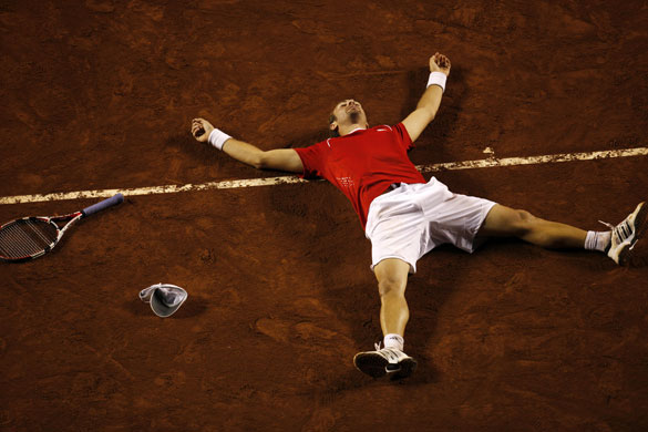 21 September 2009: Rancagua, Chile: Nicolas Massu after beating Stefan Koubek