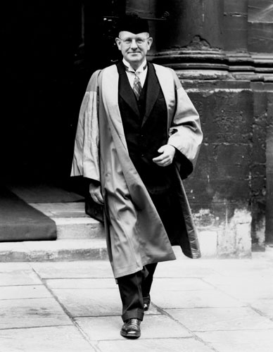 P G Wodehouse: P.G. Wodehouse during degree day at Oxford University. 21st June 1939