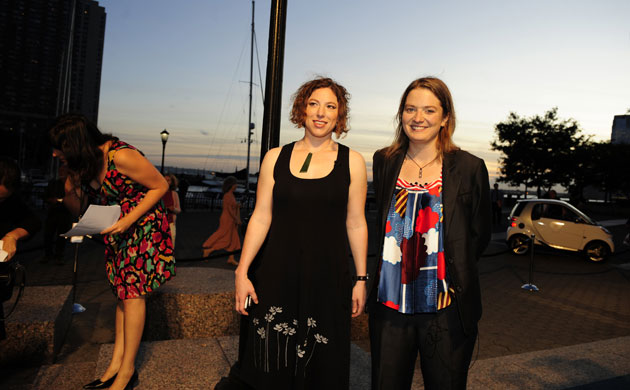 New york climate week: Age of Stupid, Director Franny Armstrong (R) and Producer Lizzie Gillett 