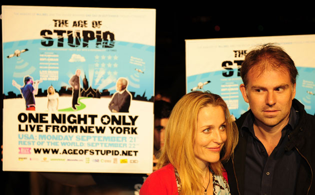 New york climate week: Age of Stupid, Actress Gillian Anderson 