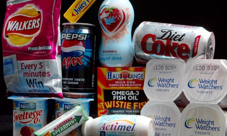 Food and drinks containing aspartame
