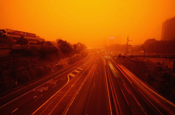 Sydney dust storm: The Bradfield Freeway