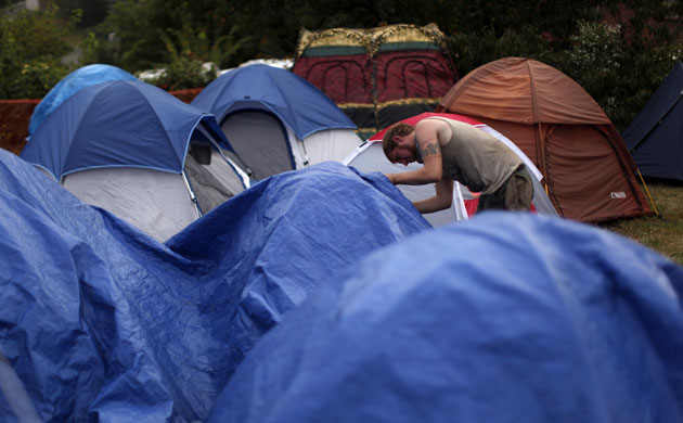 Protest G20 Pittsburgh: Activists set up a 