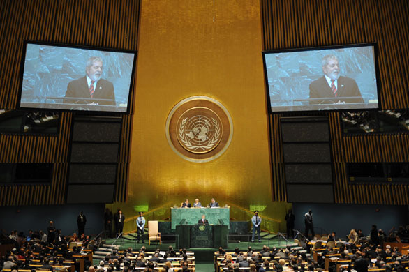 Honduras: Luiz In cio Lula da Silva Brazilian President at United Nations Assembly