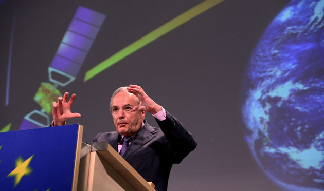Week in business: EU Commissioner Jacques Barrot Galileo talks about satellite project 