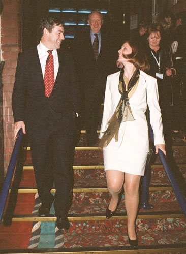 Sarah Brown: Gordon Brown with girlfriend Sarah Macauley at Labour Conference 1998