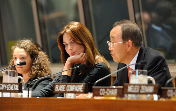 The wives of G20 leaders: French First Lady Carla Bruni-Sarkozy
