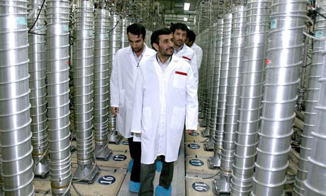 Mahmoud Ahmadinejad at the Natanz uranium enrichment plant