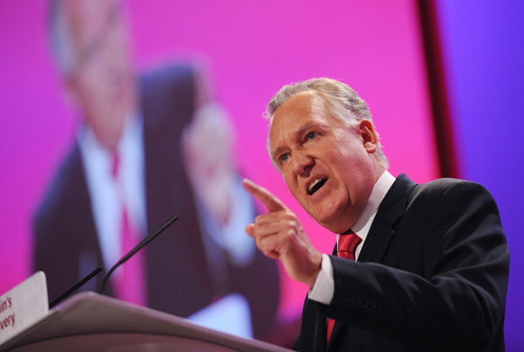 Labour Party conference: Welsh Secretary Peter Hain addresses the Labour Party conference