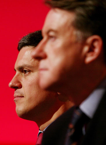 Labour Party Conference: David Miliband (left) with Business Secretary Lord Mandelson