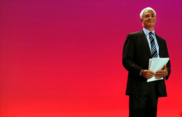 Labour Party Conference: Finance Minister Alistair Darling is applauded after his speech