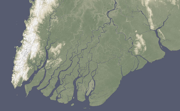 Satellite Eye on Earth: the Irrawaddy River delta in Burma