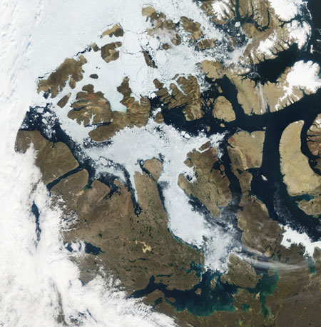 Satellite Eye on Earth: Northwest Passage, islands in the Canadian Arctic Archipelago, Canada