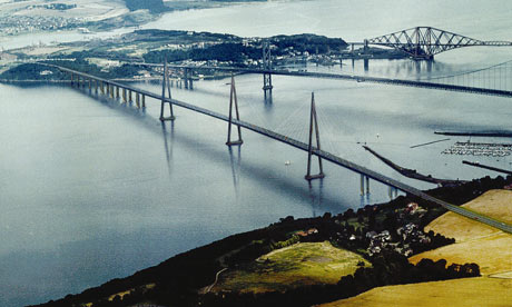 An artist's impression of how the new Forth Bridge will look when completed.