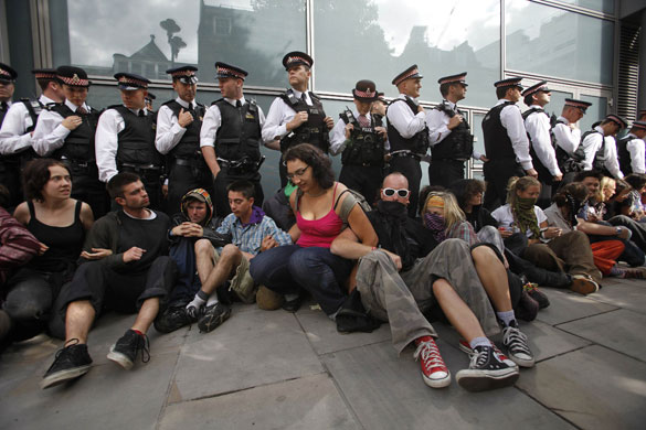 Business week in pictures: Camp for Climate Change demonstrators protest outside RBS