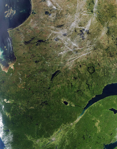 Satellite Eye on Earth: Manicouagan Reservoir, located in Quebec, Canada
