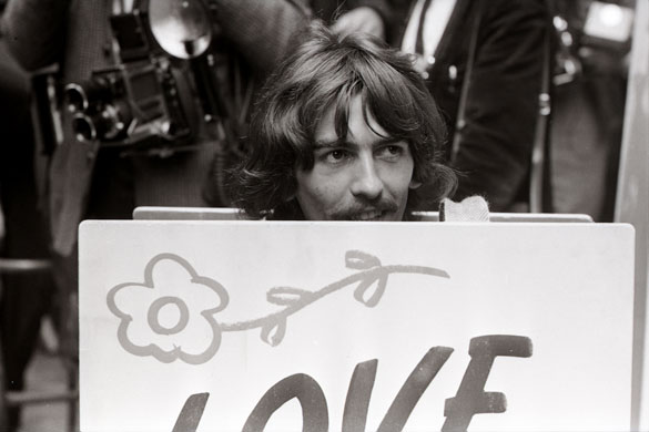 Jane Bown and The Beatles: George Harrison of The Beatles at an All You Need Is Love press conference