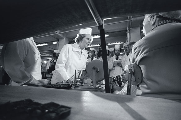 Cadbury's: margaret thatcher campaigning at cadbury factory 1979