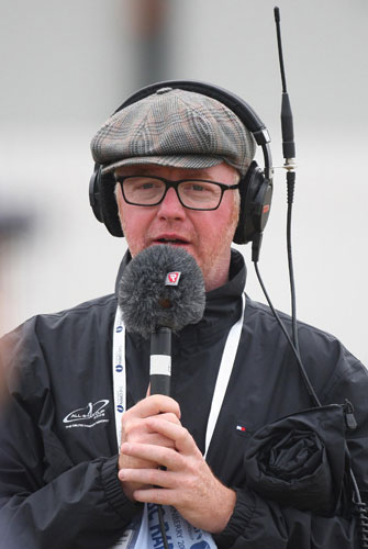 Chris Evans career: 2009: Chris Evans commentates during the Open Championship