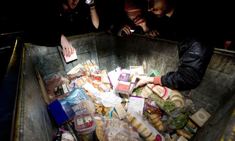 Food waste from supermarket: Freegans seen reclaiming food from bins
