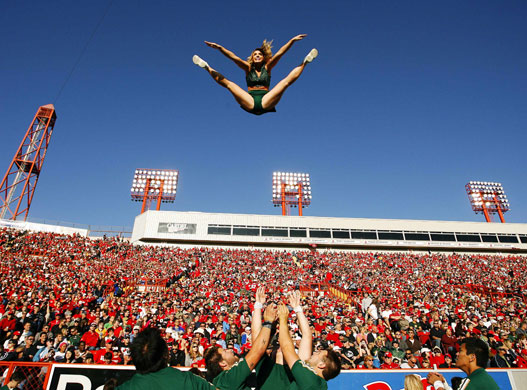 Eyewitness: A member of Edmonton Eskimos cheer squad