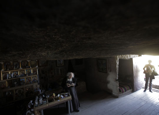 9 September 2009: Orhei, Moldova: A listener studying to become a monk