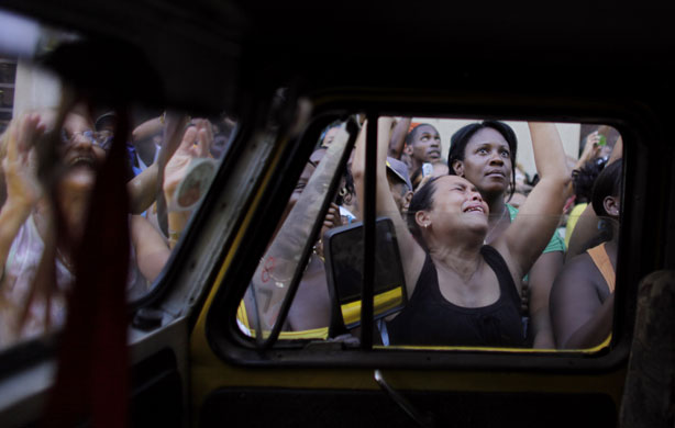 9 September 2009: Havana, Cuba: Catholic faithful during a procession